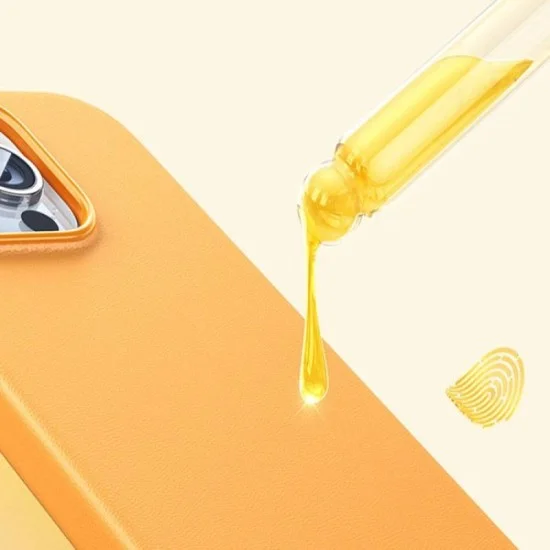 Cover Iphone 15 Pro Magsafe Fauxther Series Baseus - Sunset Orange